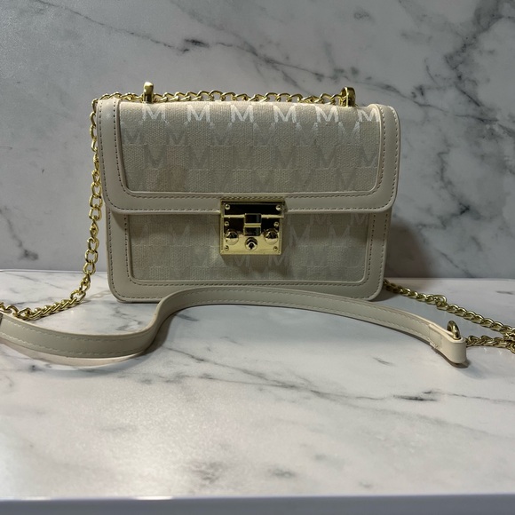 Cream MM Monogram Crossbody Bag - Picture 1 of 5